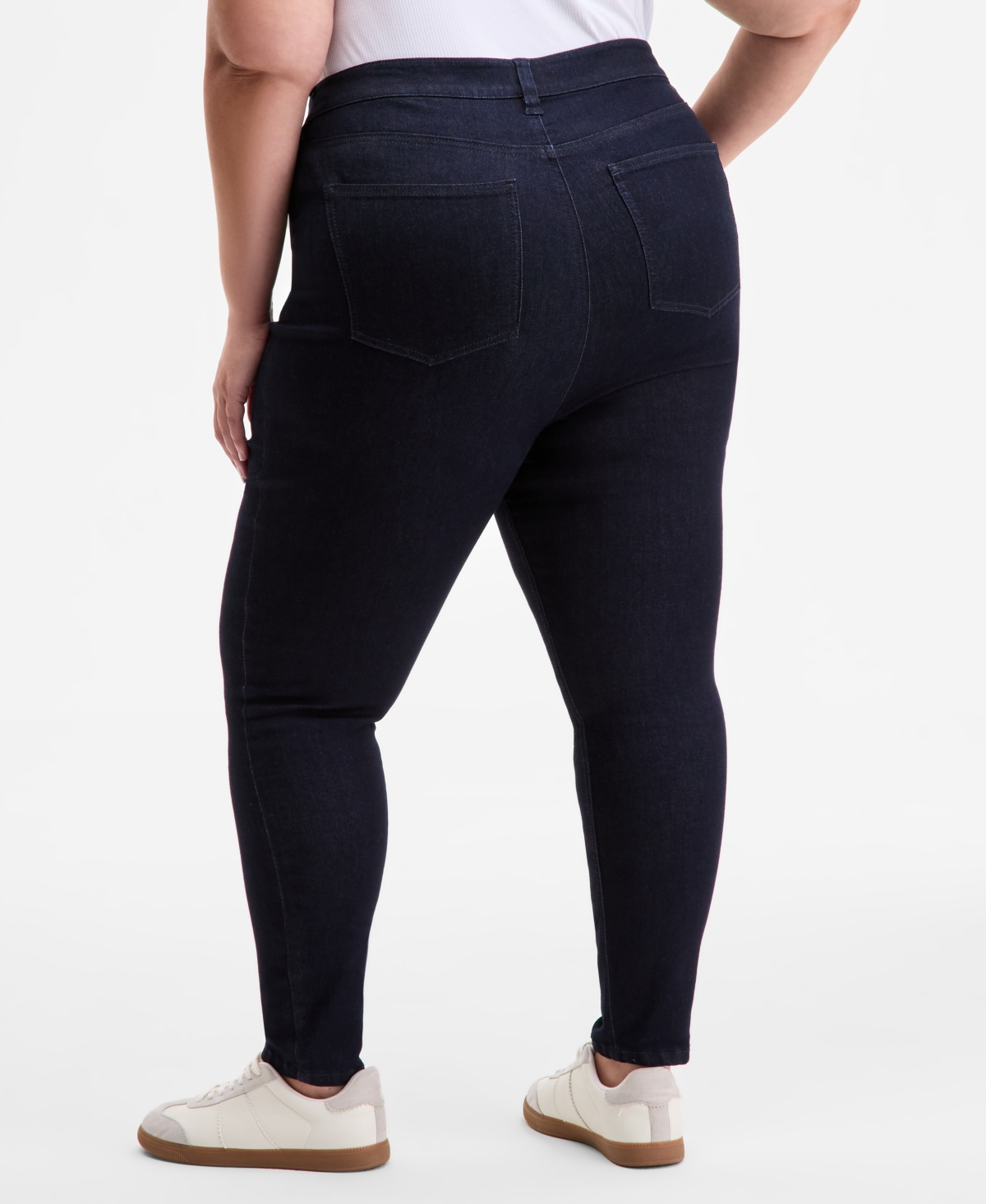 On 34th Trendy Plus Size High-rise Skinny Jeans, Exclusively At Macy's In Purple