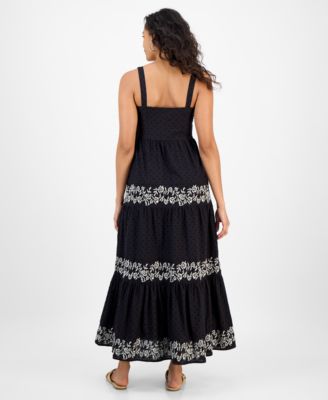 Petite Cotton Corset Knit Maxi Dress, Macy's Exclusive 