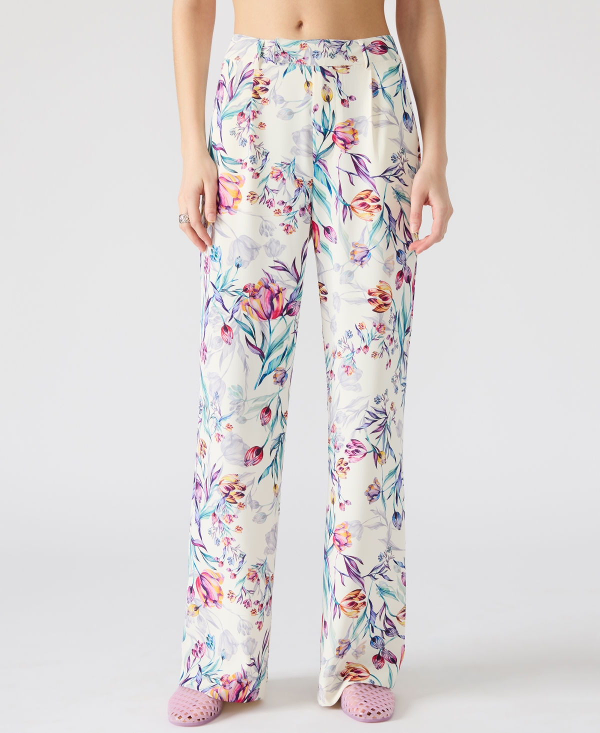 Women's Floral Straight-Leg Pants - Antique