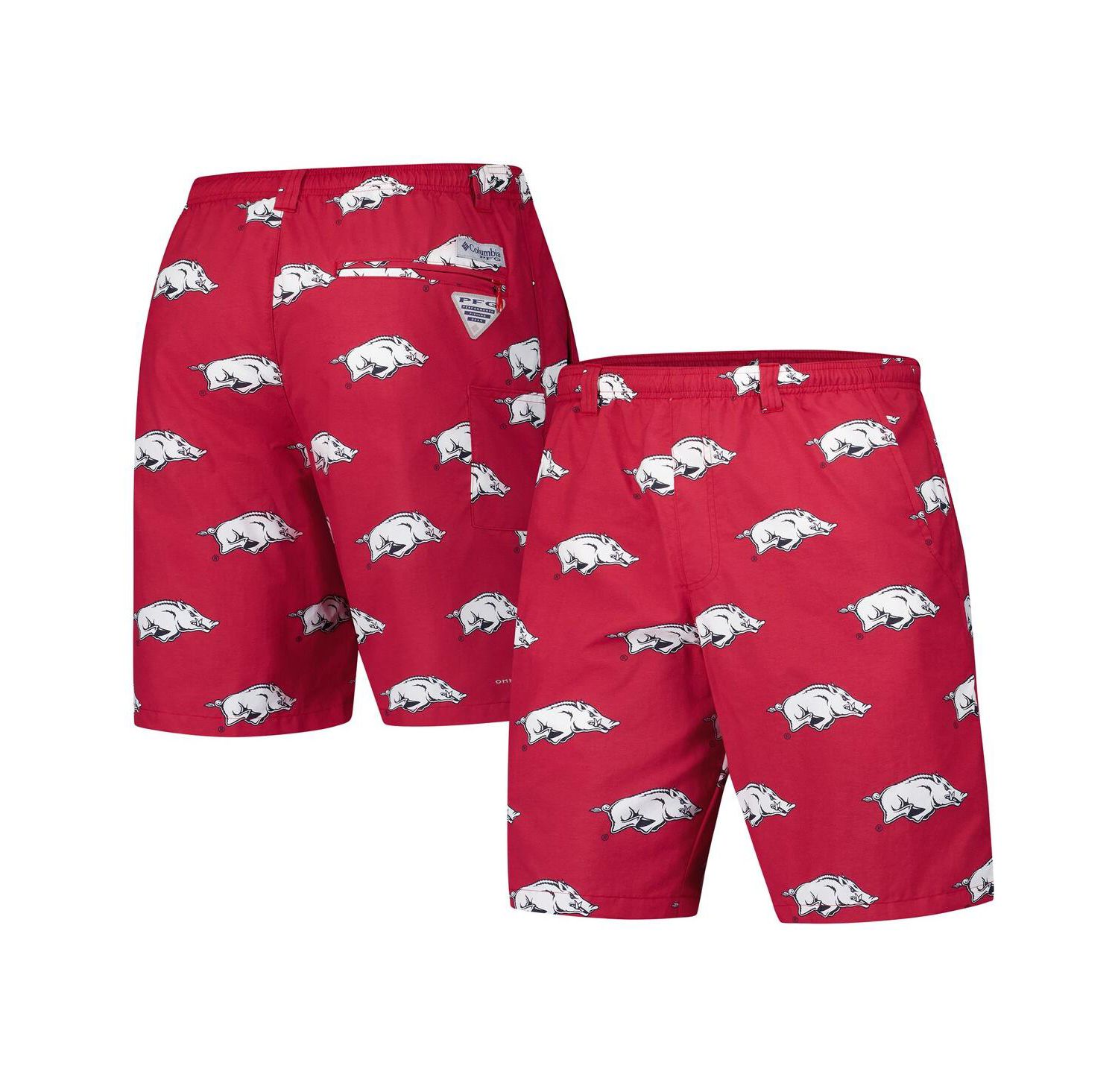 Men's Cardinal Arkansas Razorbacks PFG Backcast III Omni-Shade Shorts