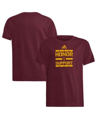 adidas - Big Boys and Girls Maroon Arizona State Sun Devils Honor Support T-Shirt