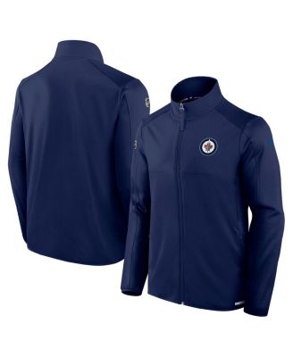 Fanatics - Men's Navy Winnipeg Jets Authentic Pro Rink Fleece Full-Zip Jacket
