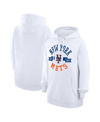 G-III 4Her by Carl Banks - Women's&nbsp;White New York Mets City Graphic Pullover Hoodie