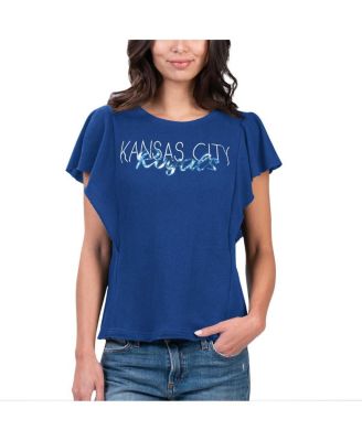 G-III 4Her by Carl Banks - Women's Royal Kansas City Royals Crowd Wave T-Shirt