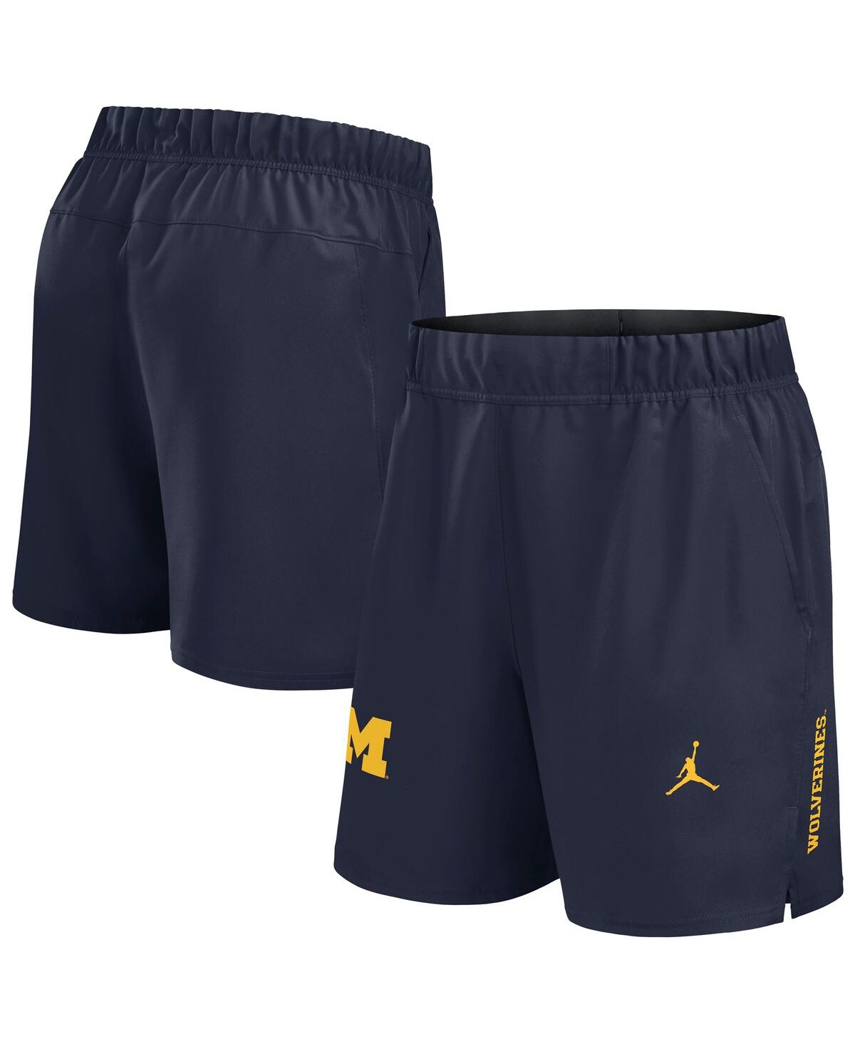 Men's Navy Michigan Wolverines Primetime Woven Victory Performance Shorts - Navy