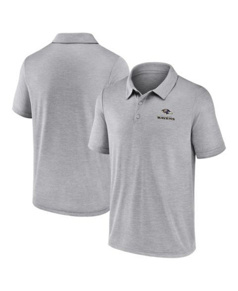Мужское поло Fanatics Gray Baltimore Ravens Making Waves Polo