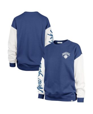 '47 Brand - Women's Blue New York Knicks Rise Andie Oversized Pullover Sweatshirt