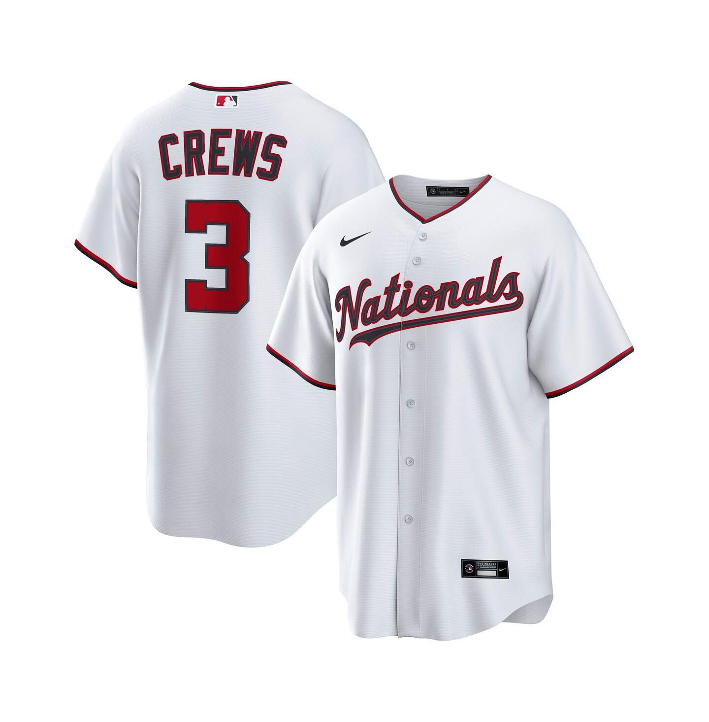 Мужской топ Nike Dylan Crews White Washington Nationals Home 2.0 Replica Jersey — фото 1