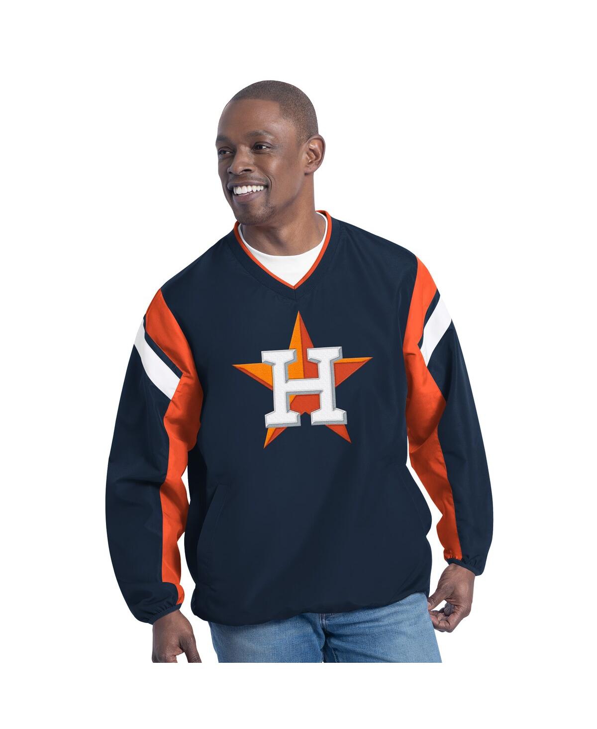 G-iii Sports by Carl Banks Men's Navy Houston Astros Double Coverage V-Neck Pullover Hoodie - Navy