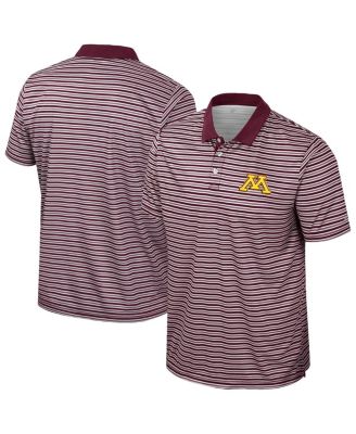 Colosseum - Men's Maroon Minnesota Golden Gophers Striped Polo Shirt