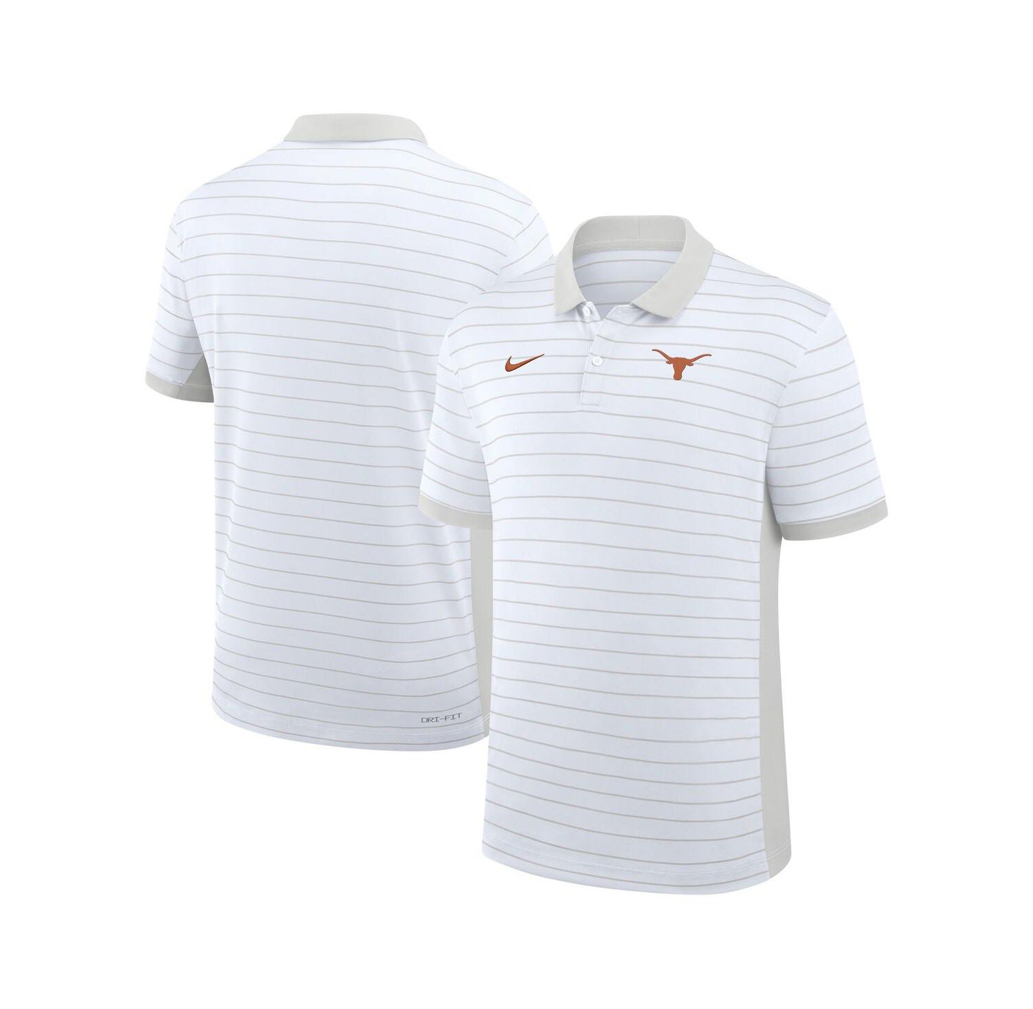 Men's White Texas Longhorns 2025 Early Season Coaches Sideline Victory Stripe Performance Polo Shirt