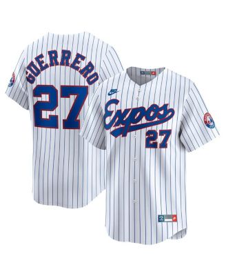 Nike - Men's Vladimir Guerrero White Montreal Expos Throwback Cooperstown Collection Limited Jersey