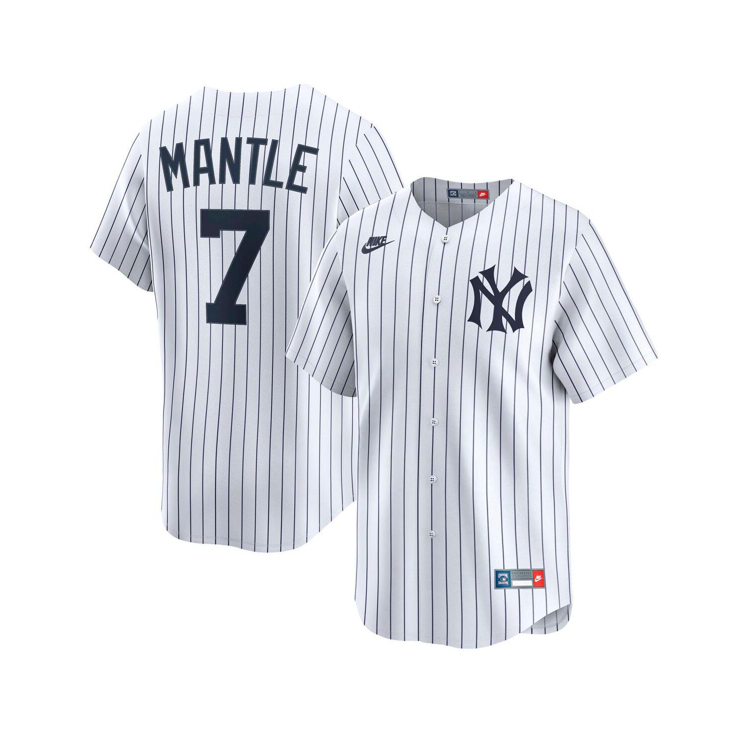 Men's Mickey Mantle White New York Yankees Throwback Cooperstown Collection Limited Jersey