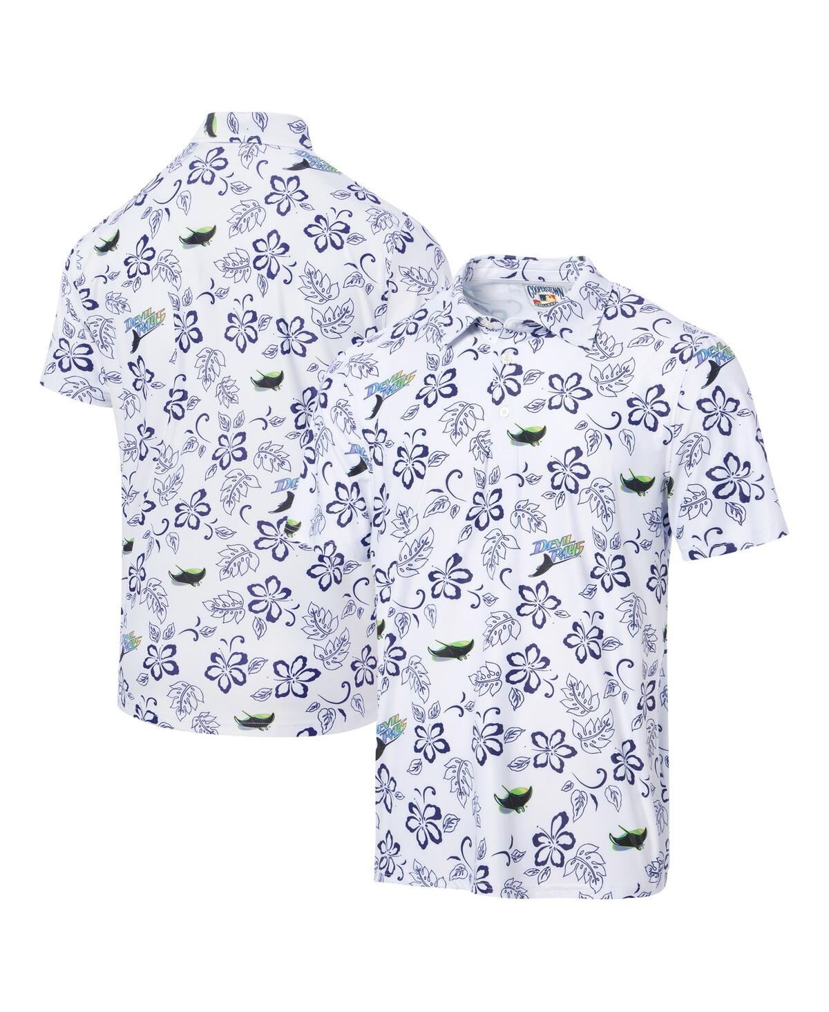 Men's White Tampa Bay Rays Cooperstown Collection Performance Polo Shirt - White