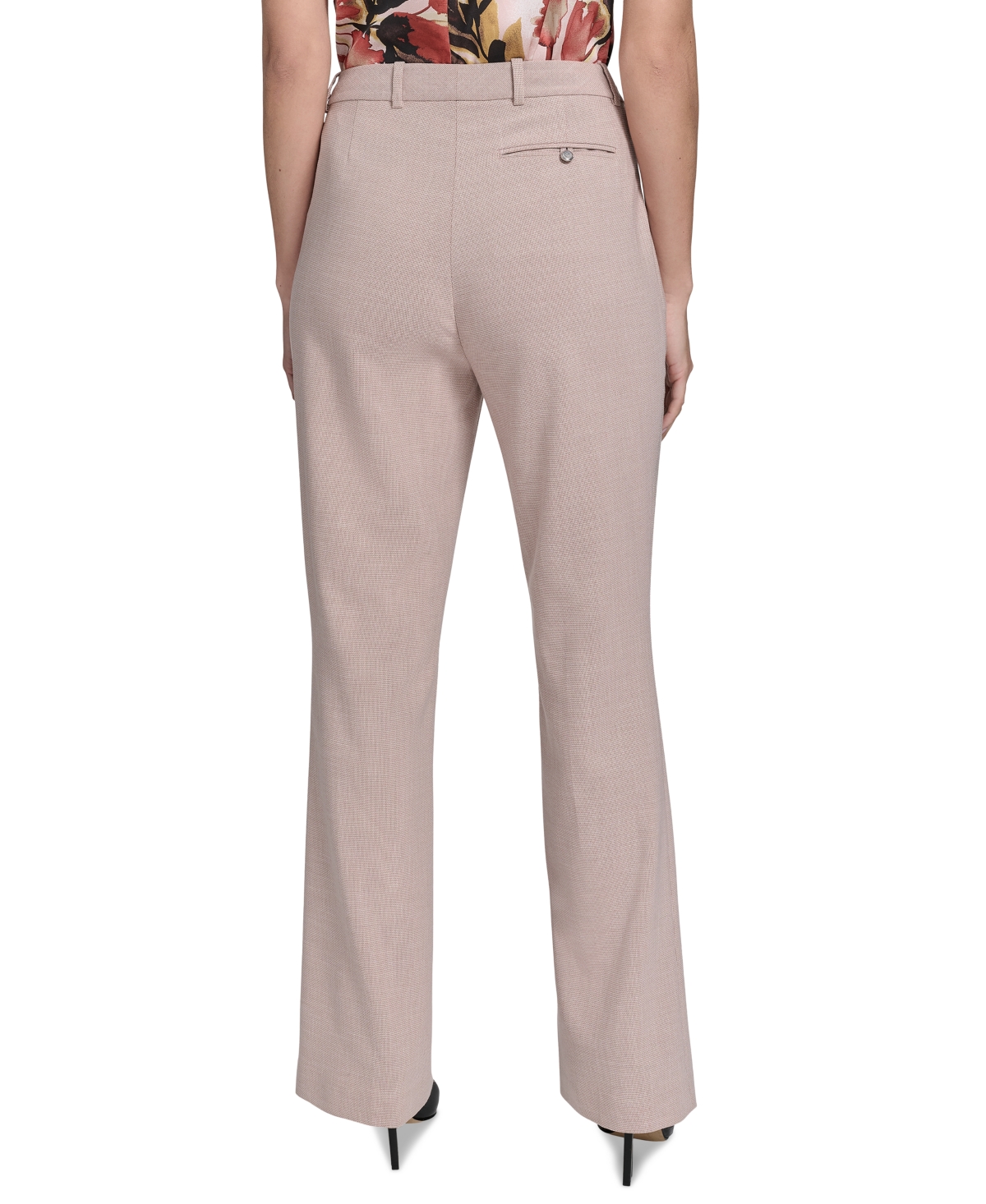 Calvin Klein Petite High Rise Modern Fit Pants In Neutral