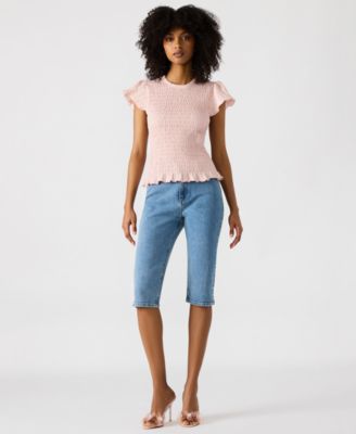 Women's Smocked Ruffle Cecilie Top