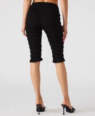Women's Pull-On Smocked Capri Pants