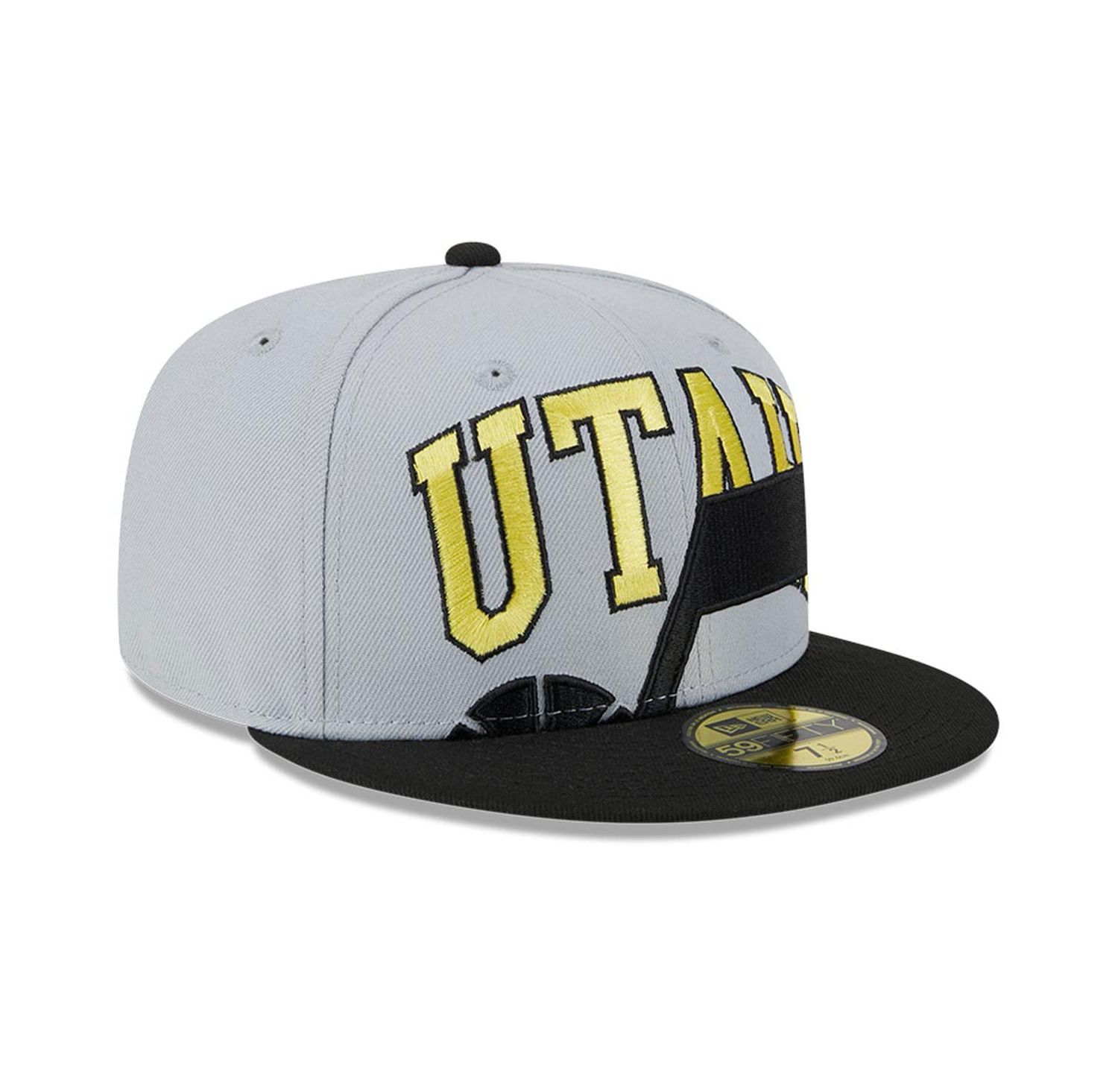 Men's Gray/Black Utah Jazz Tip-Off Two-Tone 59FIFTY Fitted Hat