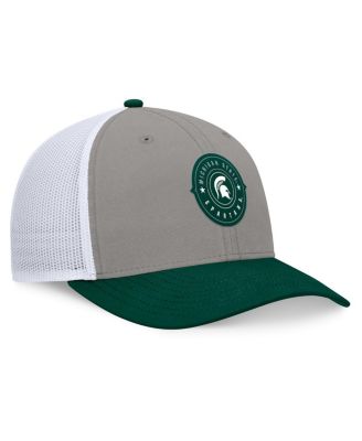 Men's Gray/Green Michigan State Spartans Rob Trucker Adjustable Hat