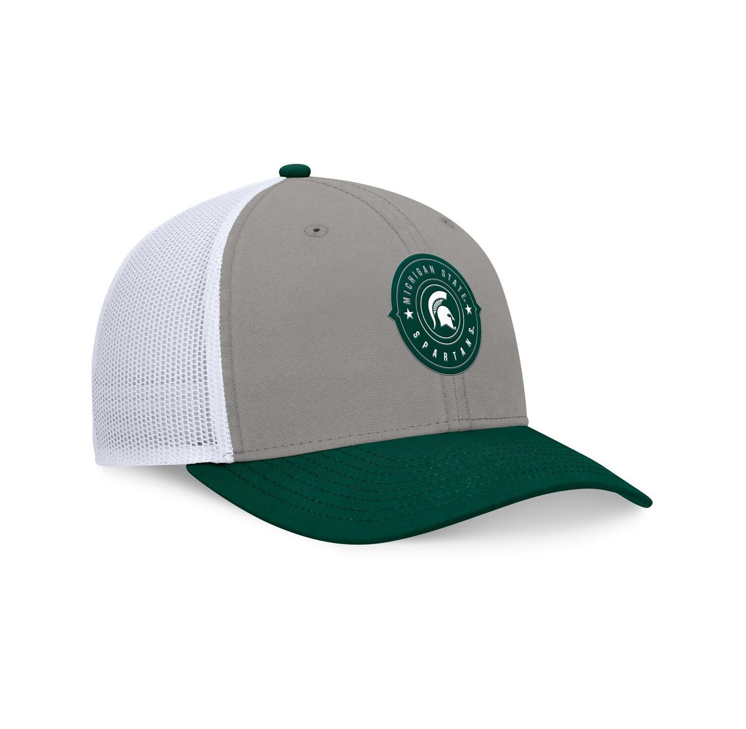 Men's Gray/Green Michigan State Spartans Rob Trucker Adjustable Hat