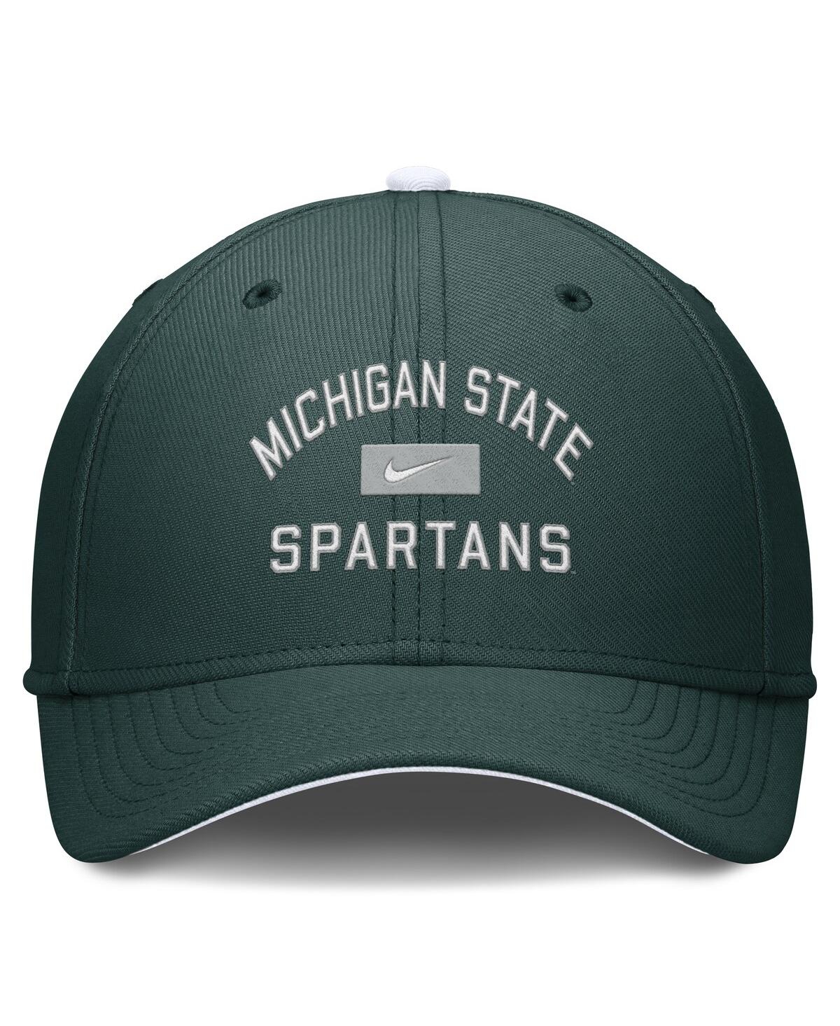 Nike Men's Green Michigan State Spartans Primetime Rise Swoosh Flex Hat