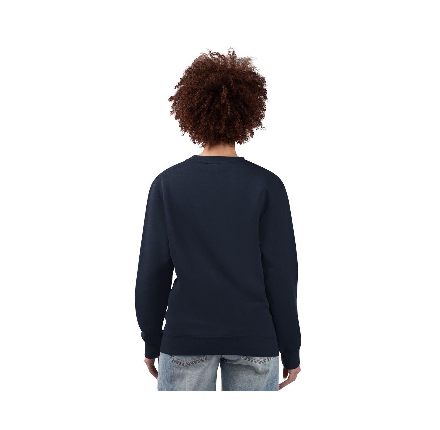 Women's Navy Cleveland Guardians Team Logo Fleece Pullover Sweatshirt