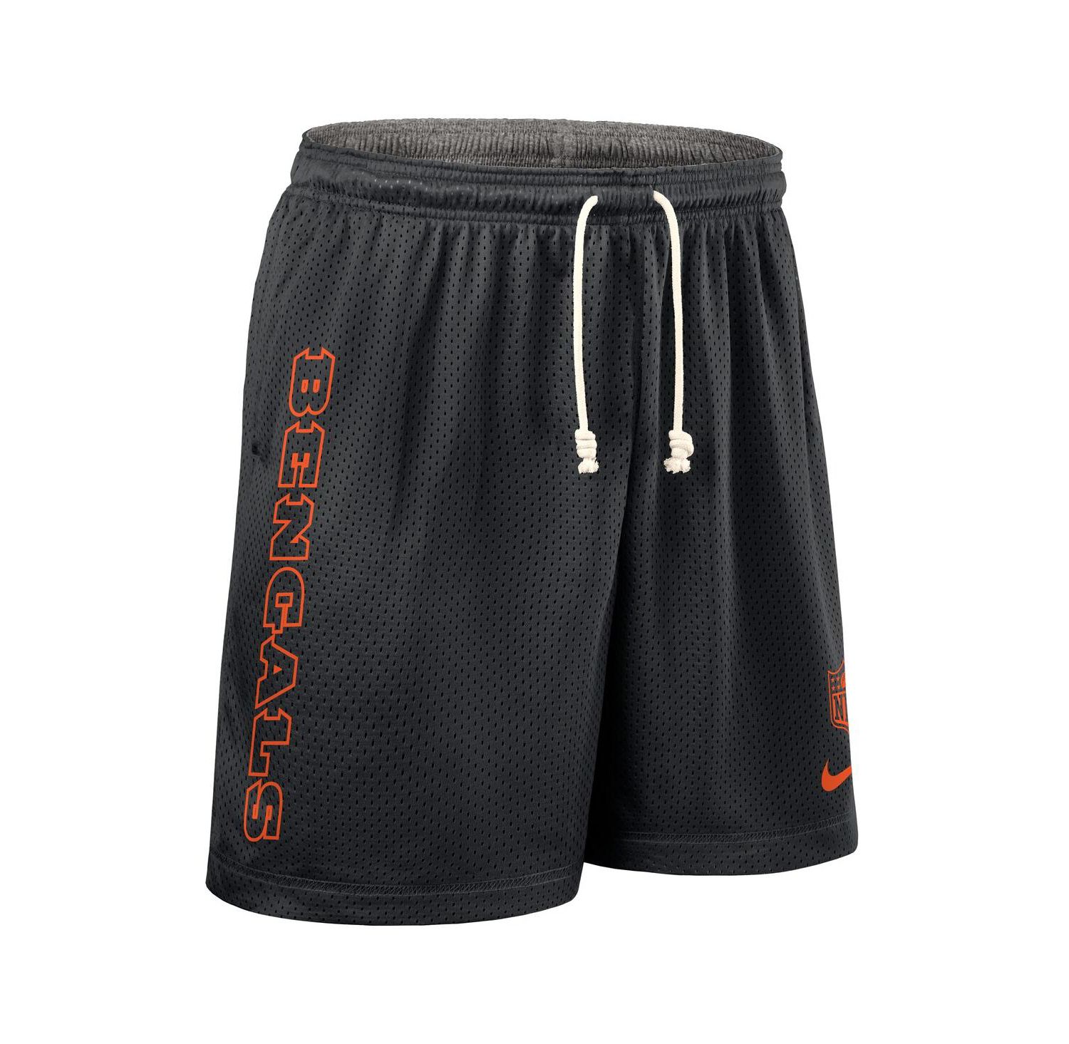 Men's Black Cincinnati Bengals Sideline Reversible Performance Shorts