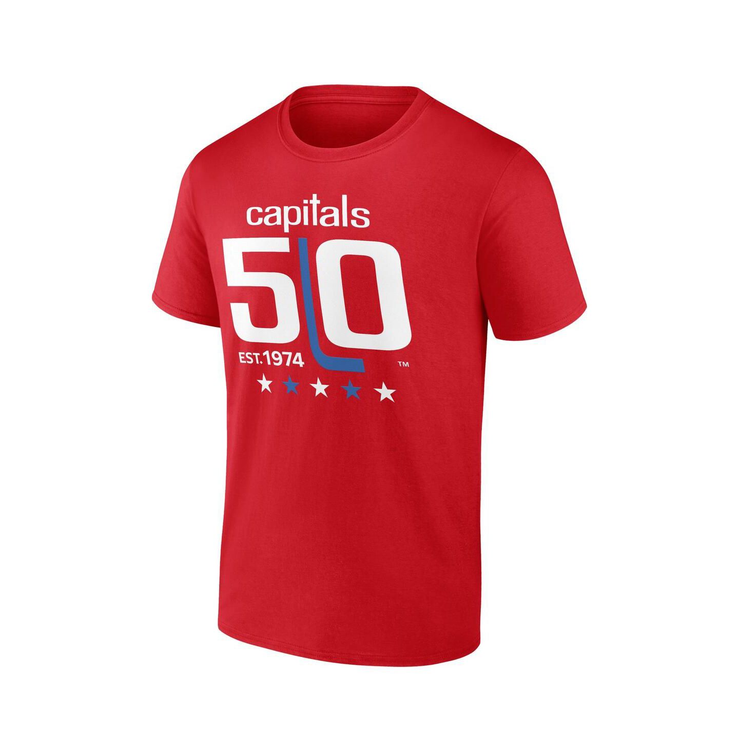 Мужская футболка Fanatics Mto Label Red Washington Capitals 50th Anniversary — фото 2