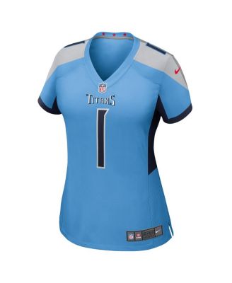 Women's Cameron Ward Light Blue Tennessee Titans 2025 NFL Draft First Round Pick Game Jersey