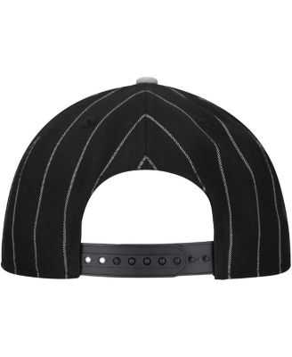 Men's Black Death Row Records A-Frame Pin Stripe Adjustable Hat