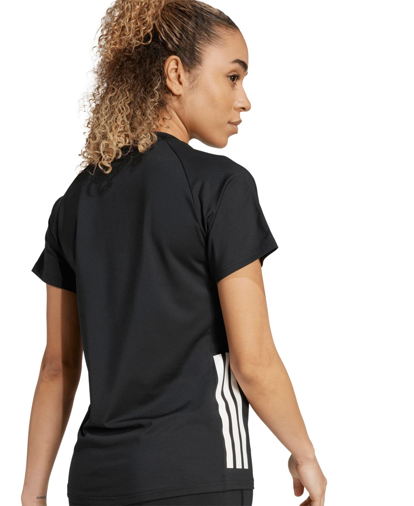 Женская футболка adidas Hilo Short Sleeve Volleyball Jersey Training T, цвет: Чёрный — фото 3