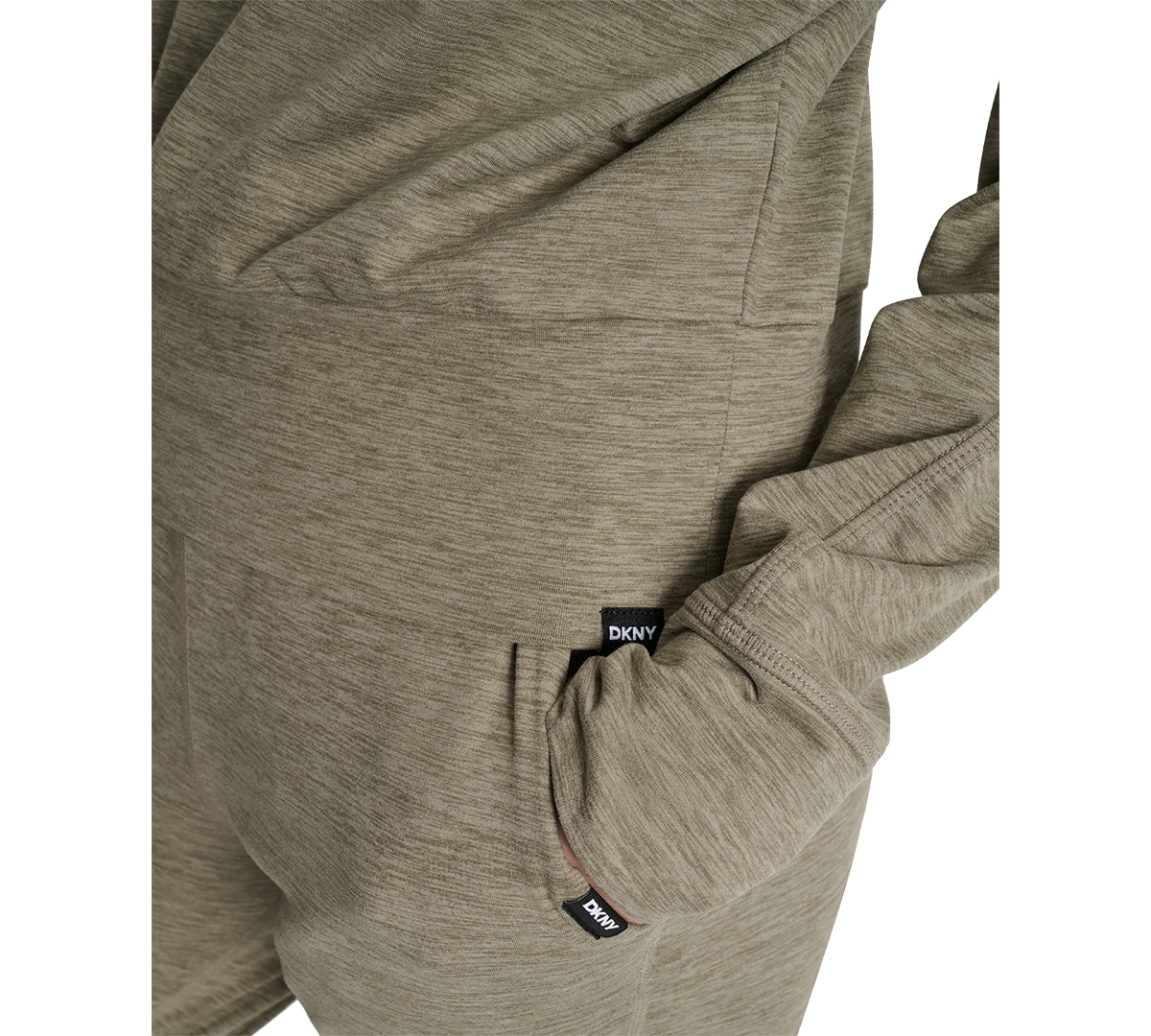 Dkny Space Dye Half Zip Sweatshirt In Green