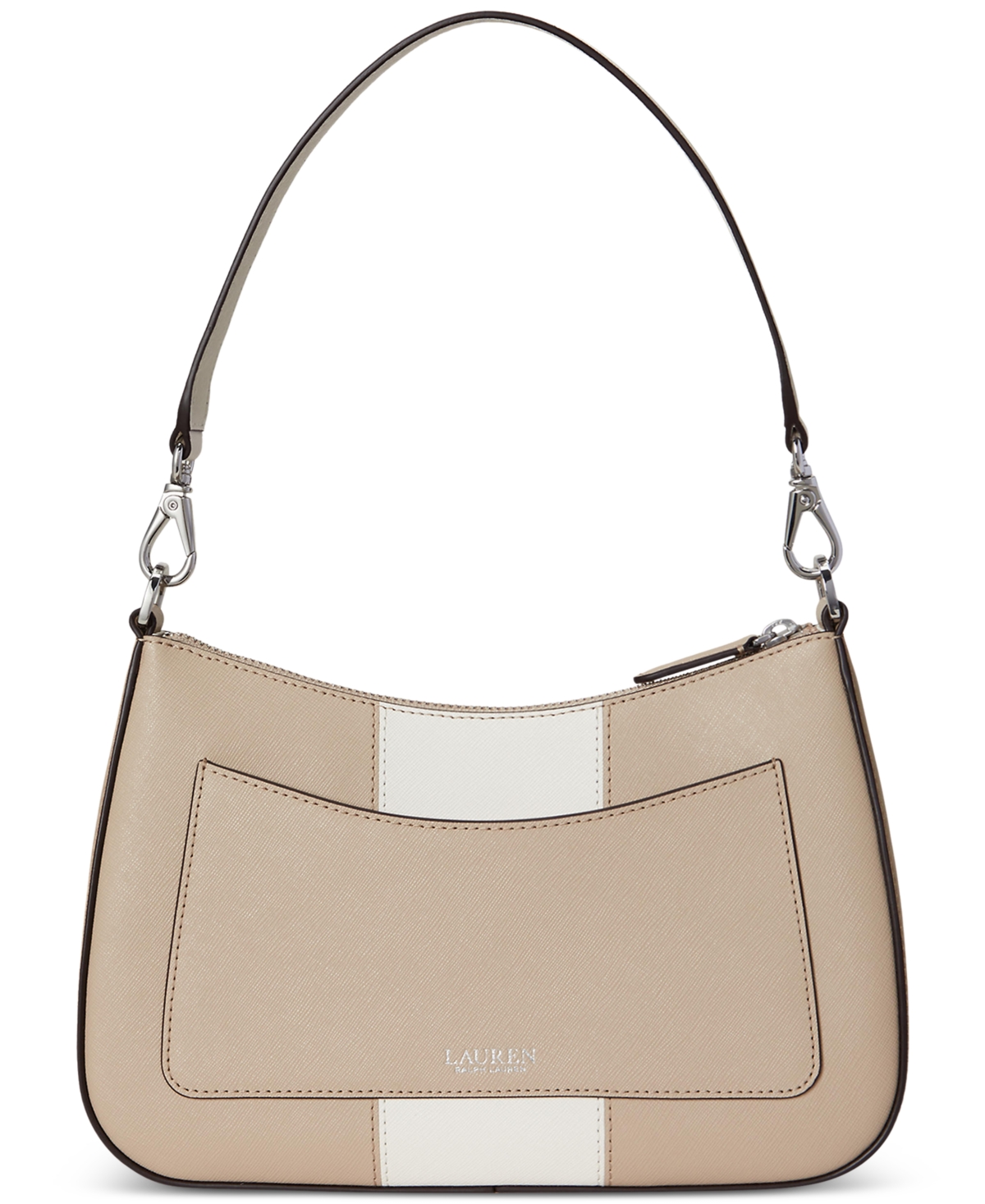 Ralph Lauren Two-tone Leather Small Danni Shoulder Bag