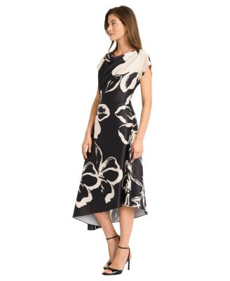 Women's Short-Sleeve Fit & Flare Dress