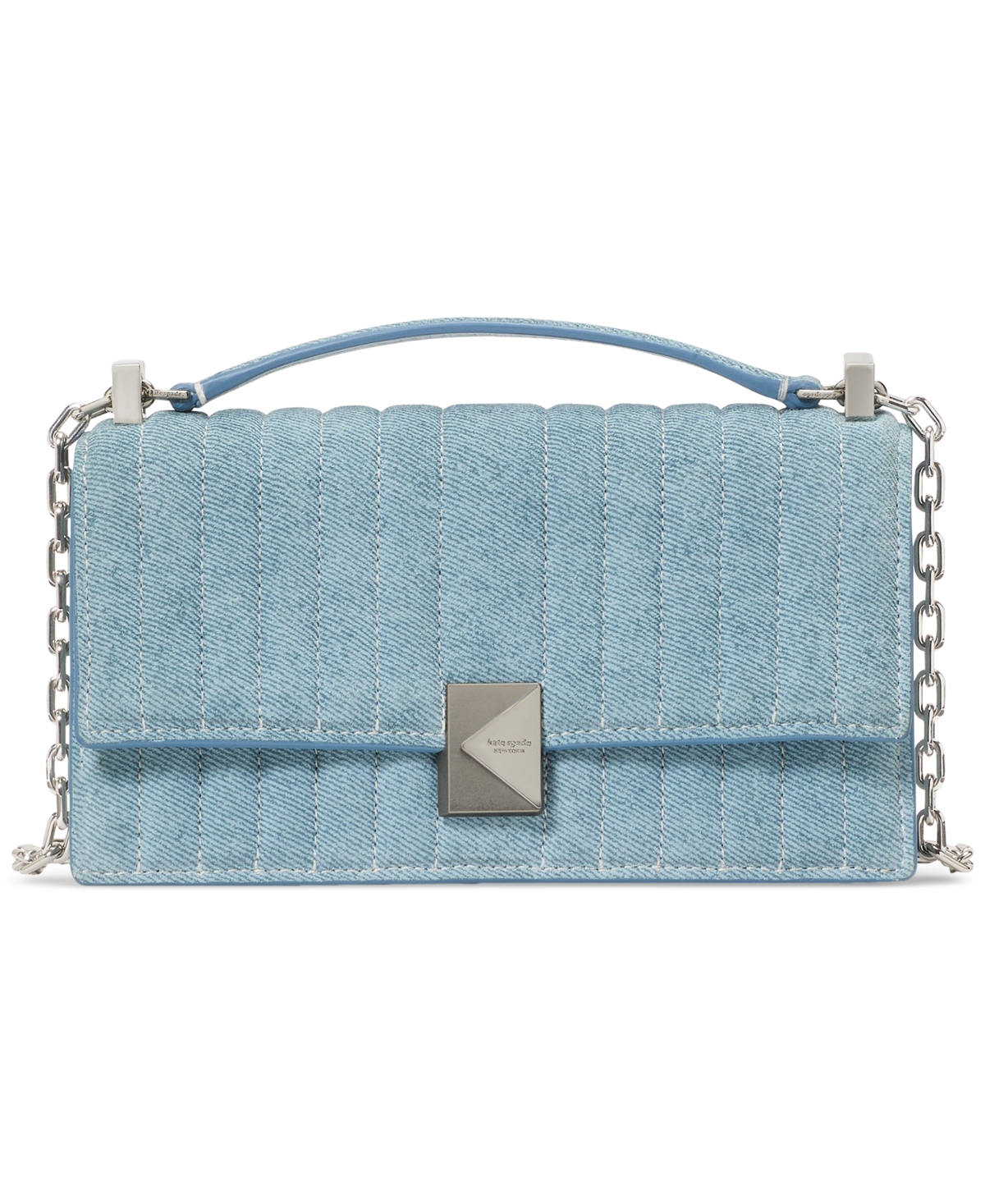 Kate Spade Deco Quilted Denim Mini Leather Crossbody