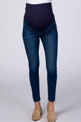Maternity Navy Blue Skinny Jeans