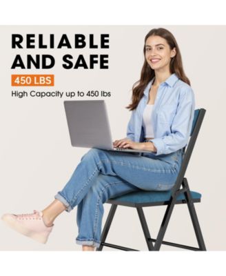 4-Pack Padded Folding Chair Set with Cushioned Seat & Backrest for Home, Office, Dining, or Events