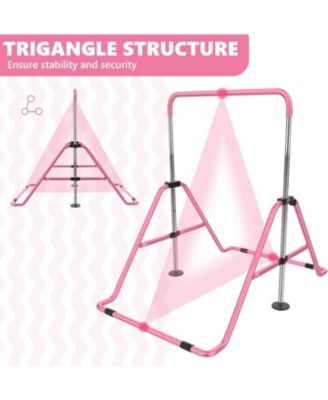 Gymnastics Bar Kids, Junior Training Bar, Height Adjustable Horizontal Bars With Gym Mat