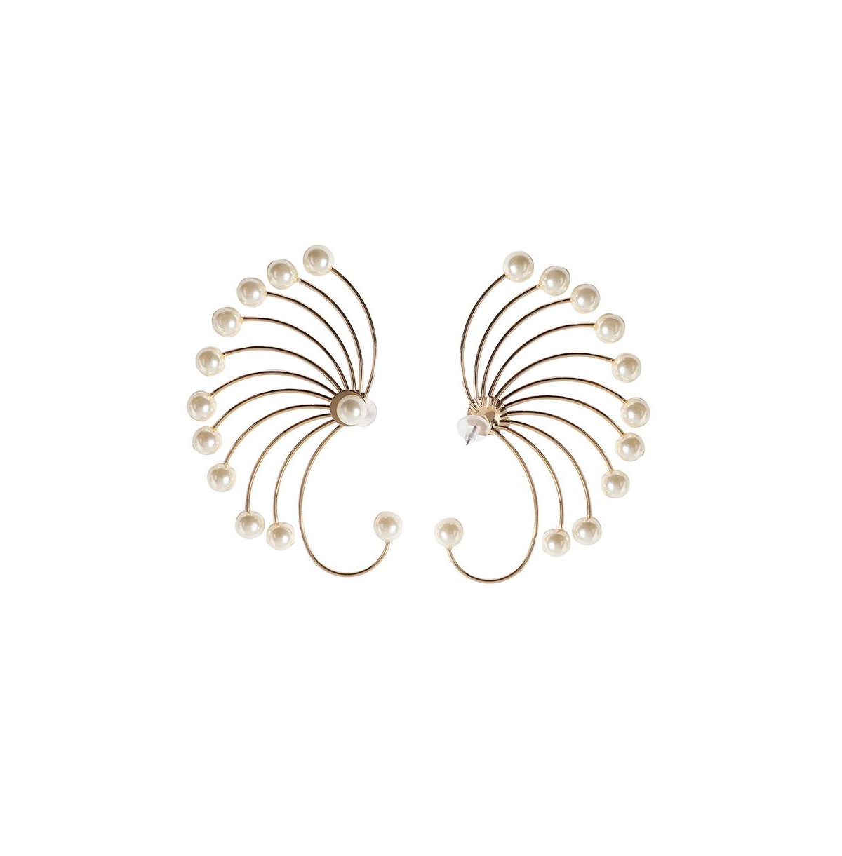 Sohi Gold-plated Swirl Stud Earrings