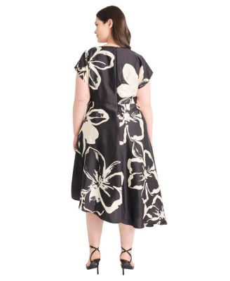 Plus Size Short-Sleeve A-Line Dress