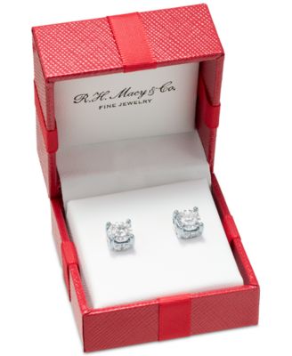 Diamond Stud Earrings (2 ct. t.w.) in 14k White, Yellow or Rose Gold