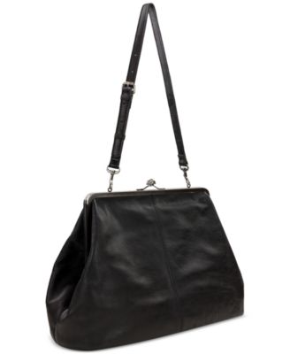 Serafina Extra-Large Leather Kisslock Bag