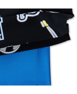 Men's 5.5" Black Detroit Lions The Neon Lined Classic Swim Trunks