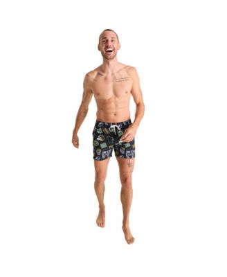 Men's 5.5" Black Green Bay Packers The Neon Lined Classic Swim Trunks