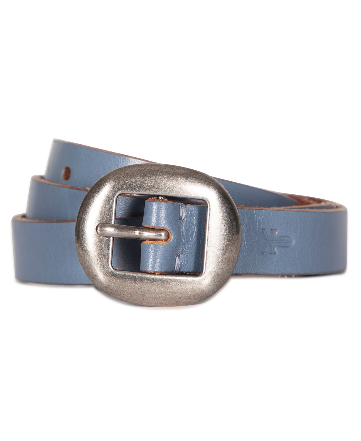 Women's Center Bar Leather Belt - Black