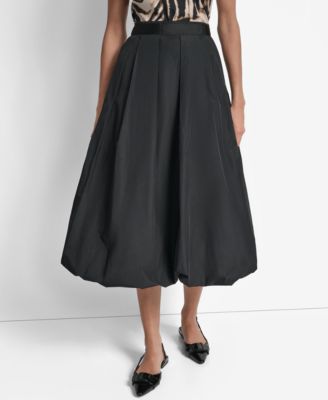 DKNY - Women's Bubble-Hem A-Line Midi Skirt