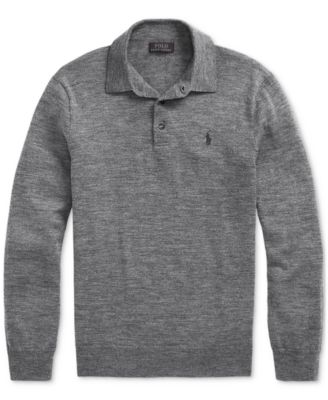Men's Wool Polo-Collar Sweater