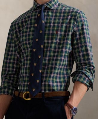 Men's Classic-Fit Plaid Poplin Shirt