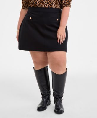 Trendy Plus Solid Ponte Mini Skirt, Macy's Exclusive