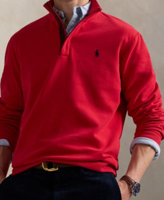 Men's Luxury Jersey Quarter-Zip Pullover Sweater